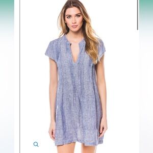 CP SHADES + Garnet Hill Regina Linen Cap Sleeve Dress